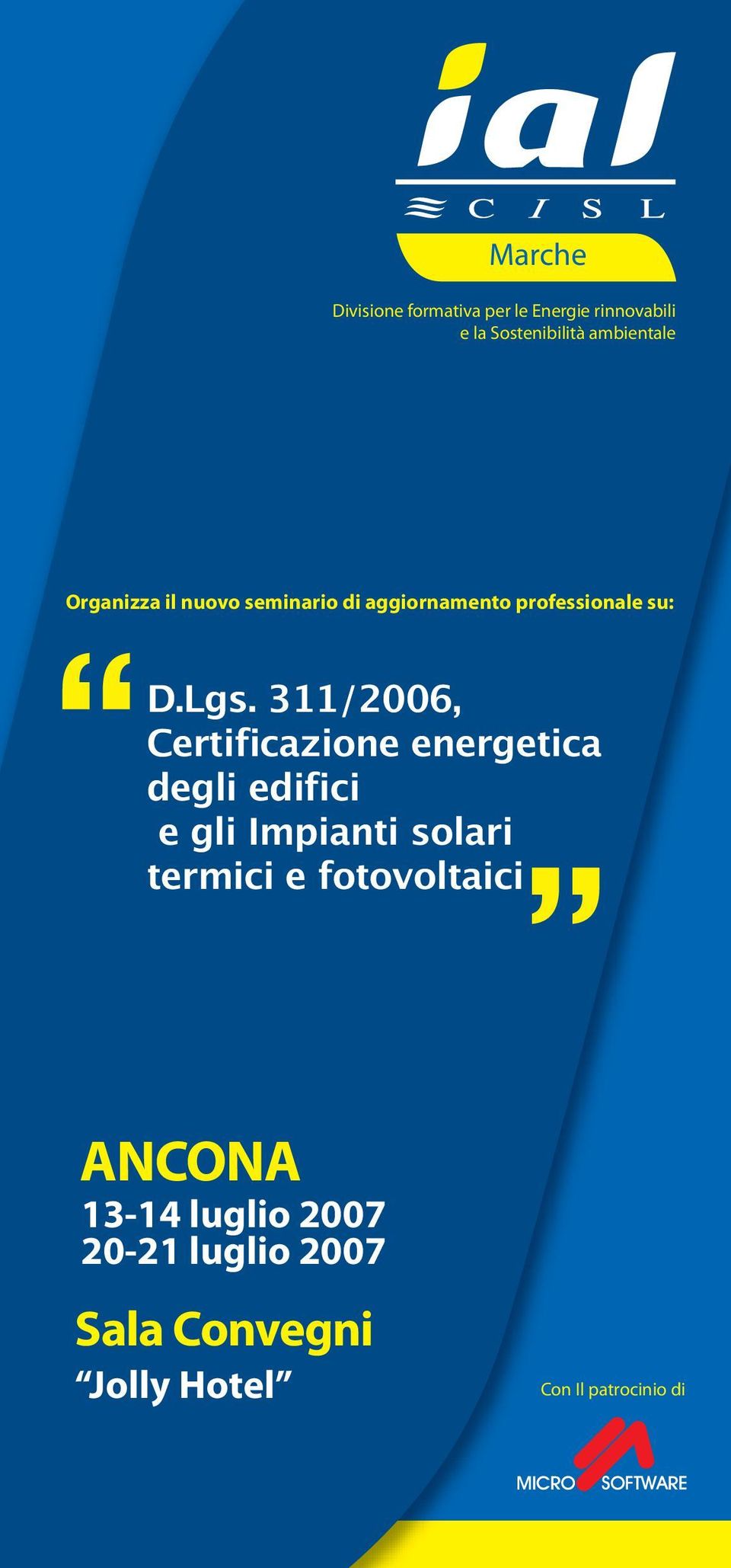 311/2006, Certificazione energetica degli edifici e gli Impianti solari termici e