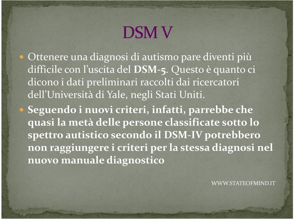 y Seguendo i nuovi criteri, infatti, parrebbe che Seguendo i nuovi criteri infatti parrebbe che quasi la metà delle persone classificate