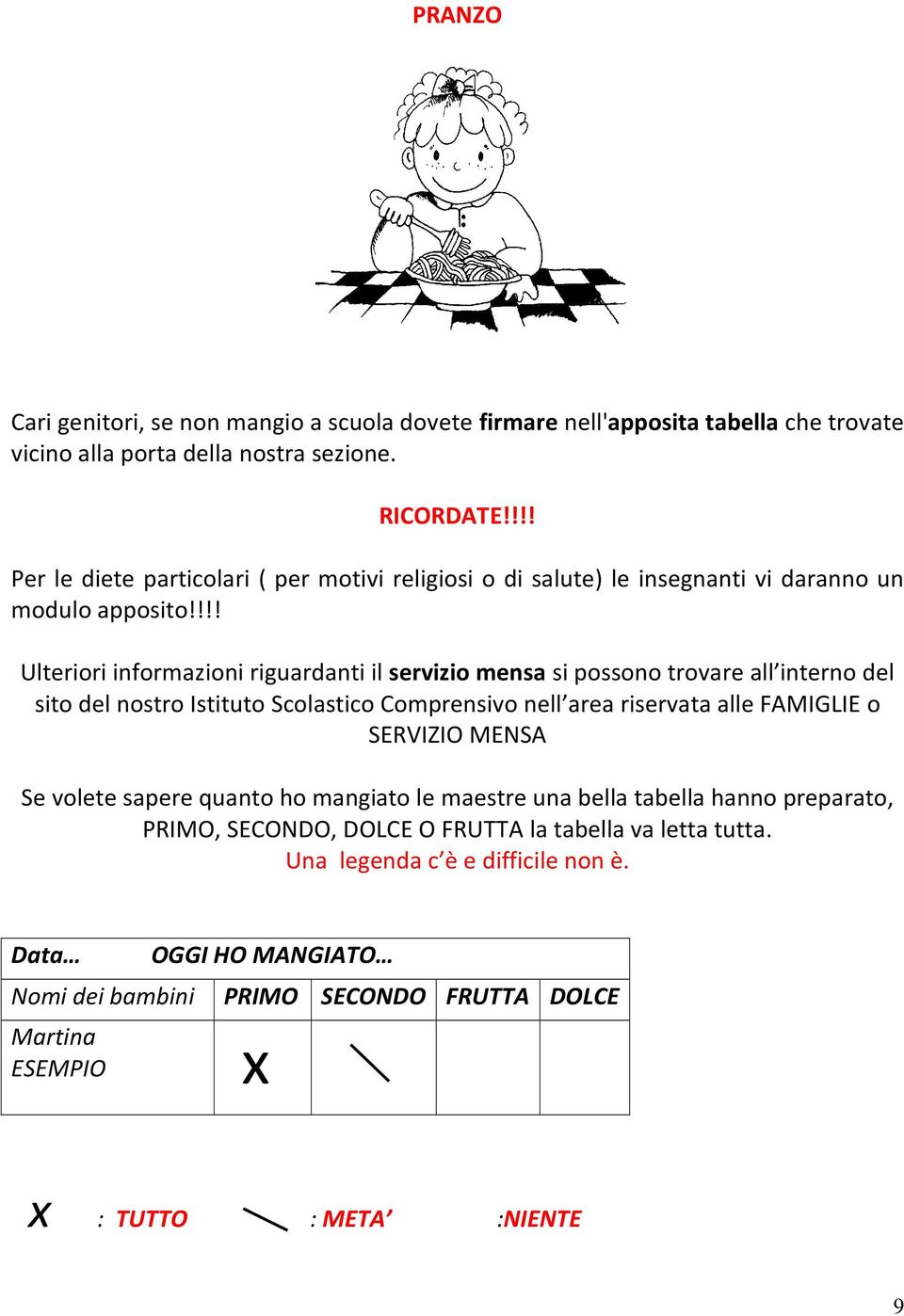 !!! Ulteriori informazioni riguardanti il servizio mensa si possono trovare all interno del sito del nostro Istituto Scolastico Comprensivo nell area riservata alle FAMIGLIE o