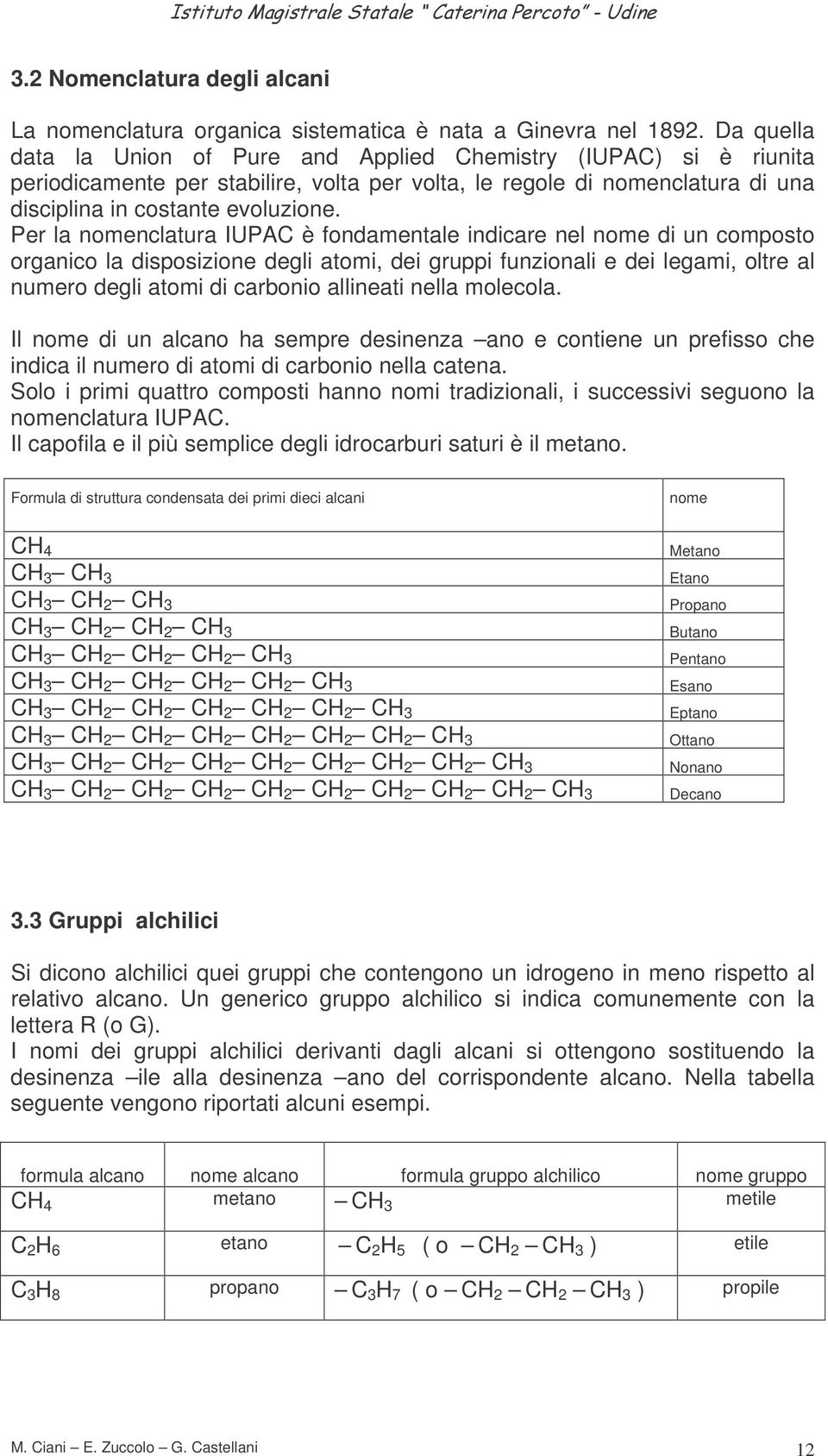 Per la nomenclatura IUPA è fondamentale indicare nel nome di un composto organico la disposizione degli atomi, dei gruppi funzionali e dei legami, oltre al numero degli atomi di carbonio allineati