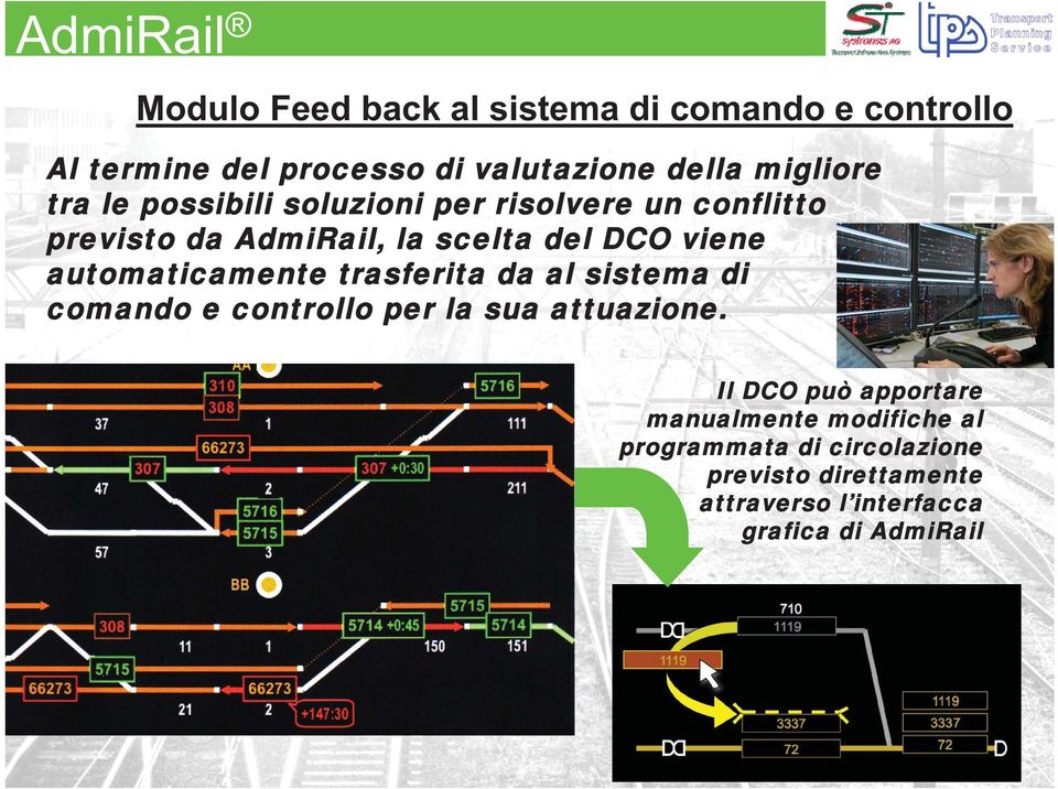 automaticamente trasferita da al sistema di comando e controllo per la sua attuazione.