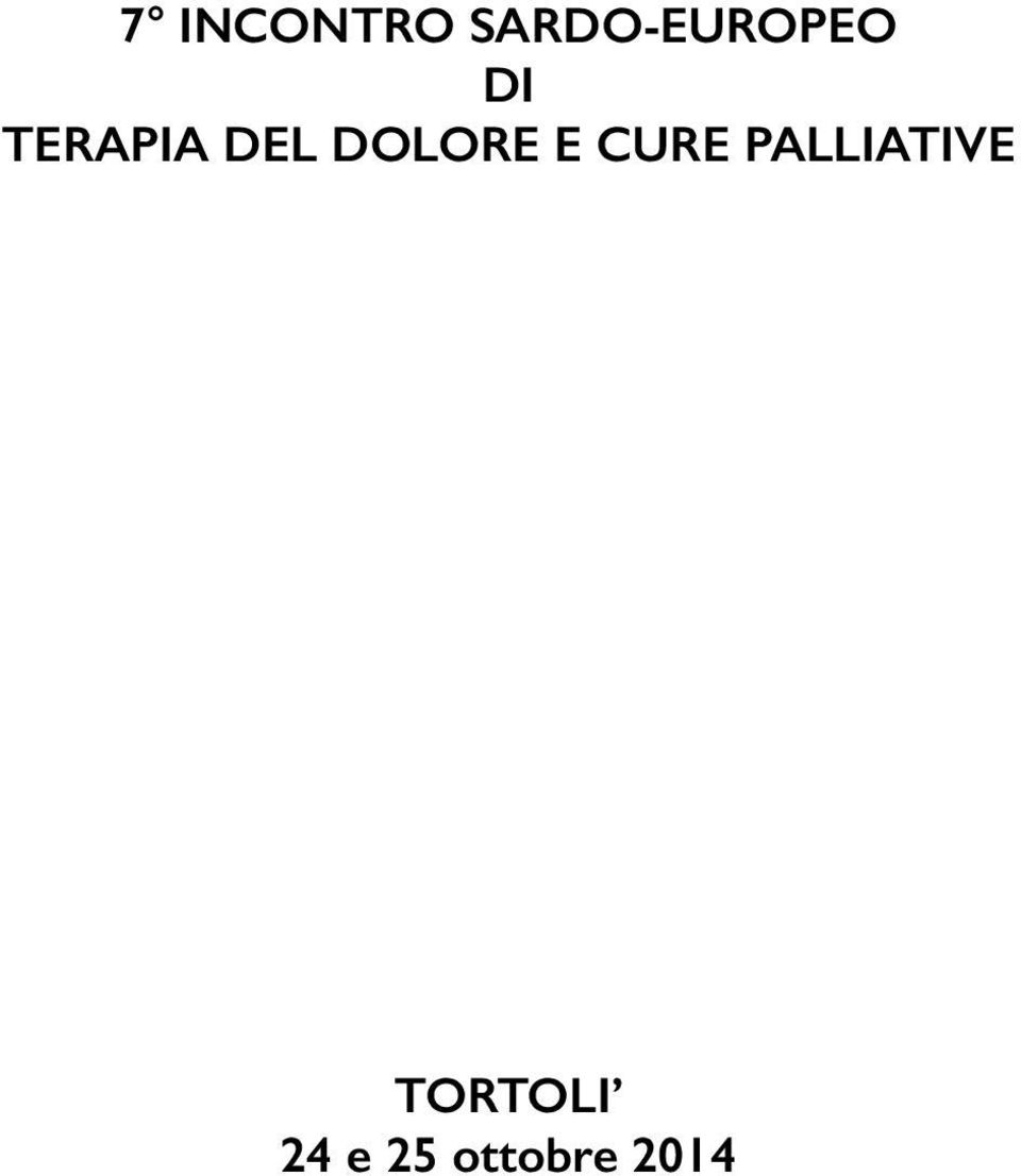 TERAPIA DEL DOLORE E