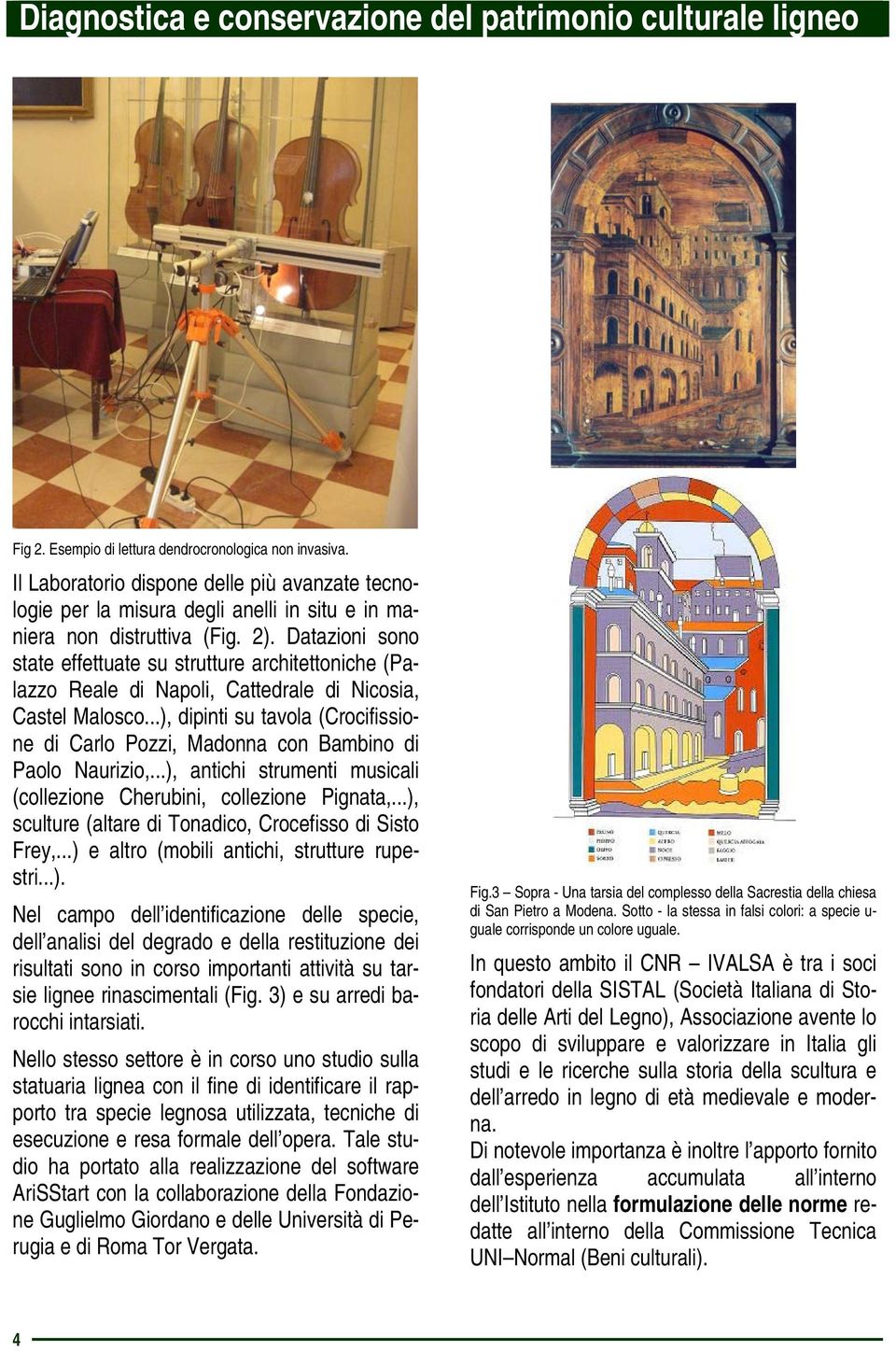 ..), dipinti su tavola (Crocifissione di Carlo Pozzi, Madonna con Bambino di Paolo Naurizio,...), antichi strumenti musicali (collezione Cherubini, collezione Pignata,.
