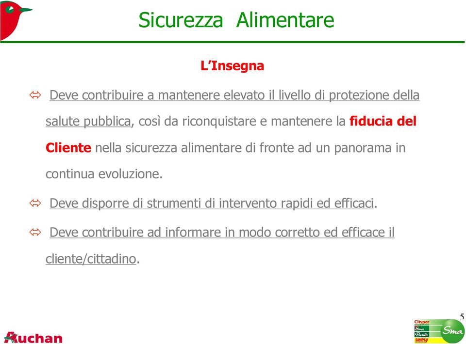 alimentare di fronte ad un panorama in continua evoluzione.