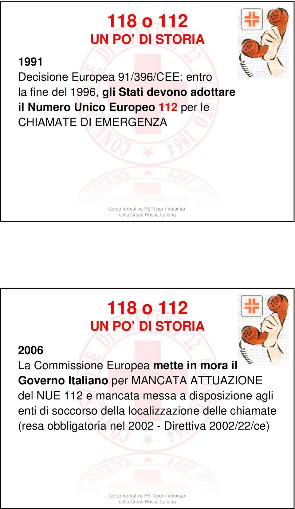Commissione Europea mette in mora il Governo Italiano per MANCATA ATTUAZIONE del NUE 112 e mancata messa a
