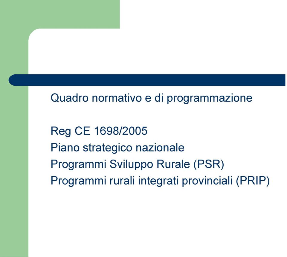 nazionale Programmi Sviluppo Rurale