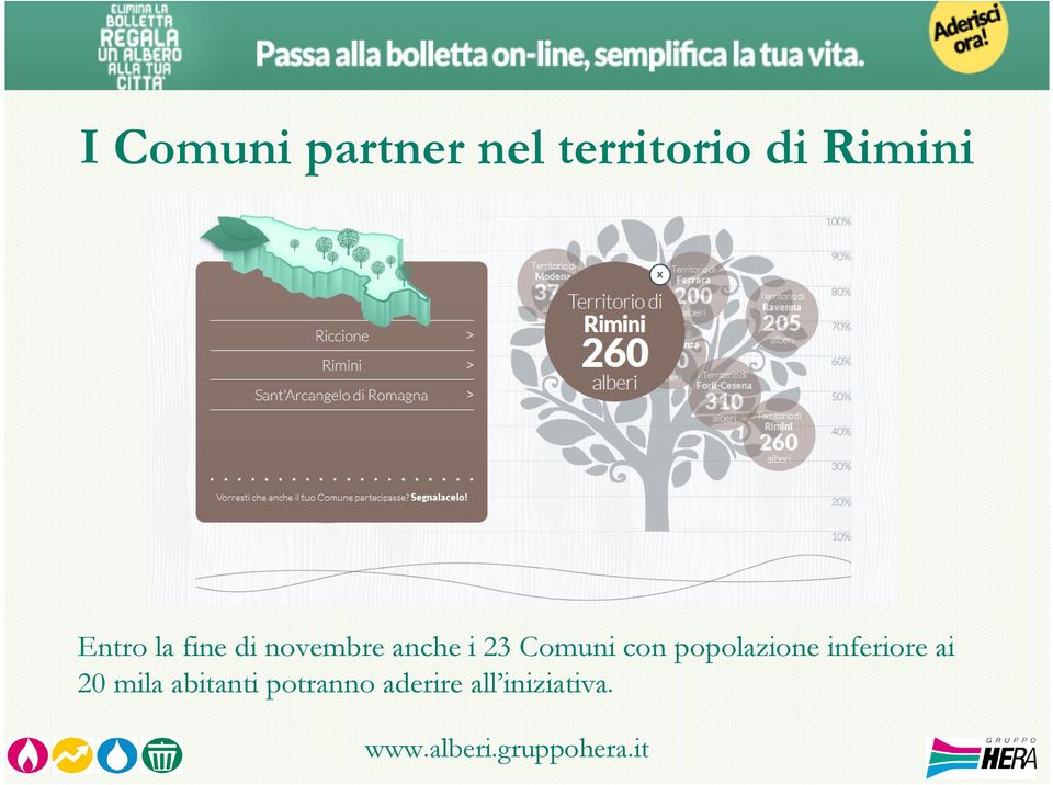 23 Comuni con popolazione inferiore ai