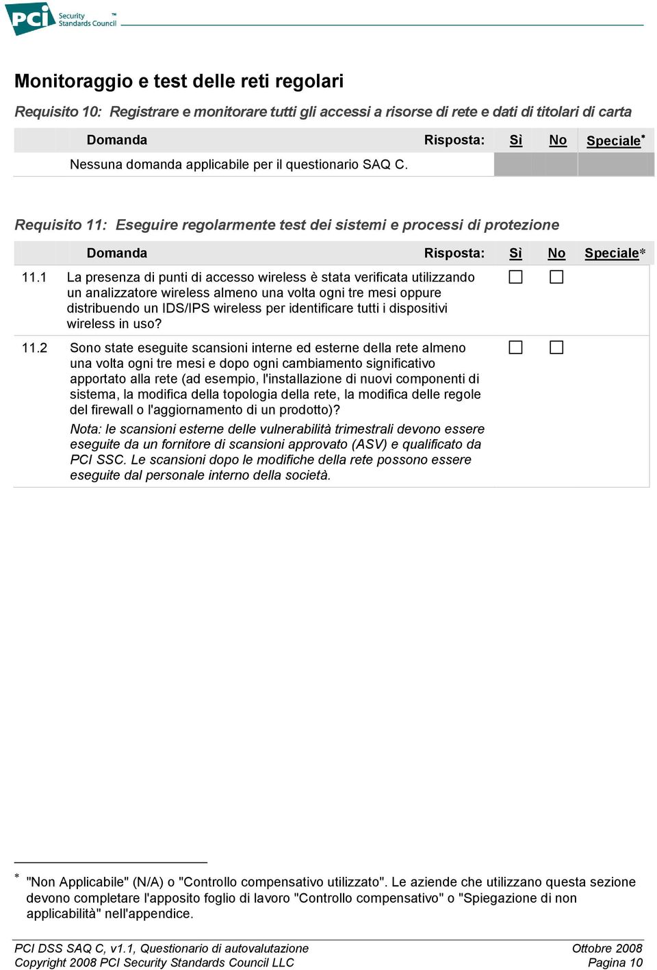 1 La presenza di punti di accesso wireless è stata verificata utilizzando un analizzatore wireless almeno una volta ogni tre mesi oppure distribuendo un IDS/IPS wireless per identificare tutti i