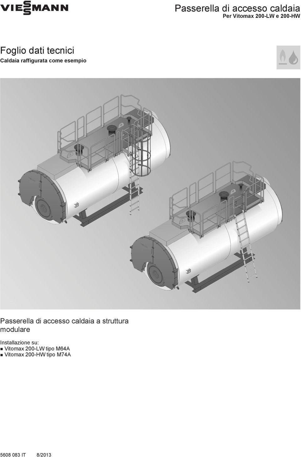 Passerella di accesso caldaia a struttura modulare