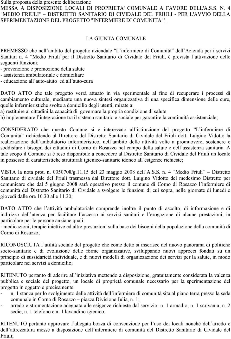 aziendale L infermiere di Comunità dell Azienda per i servizi Sanitari n.