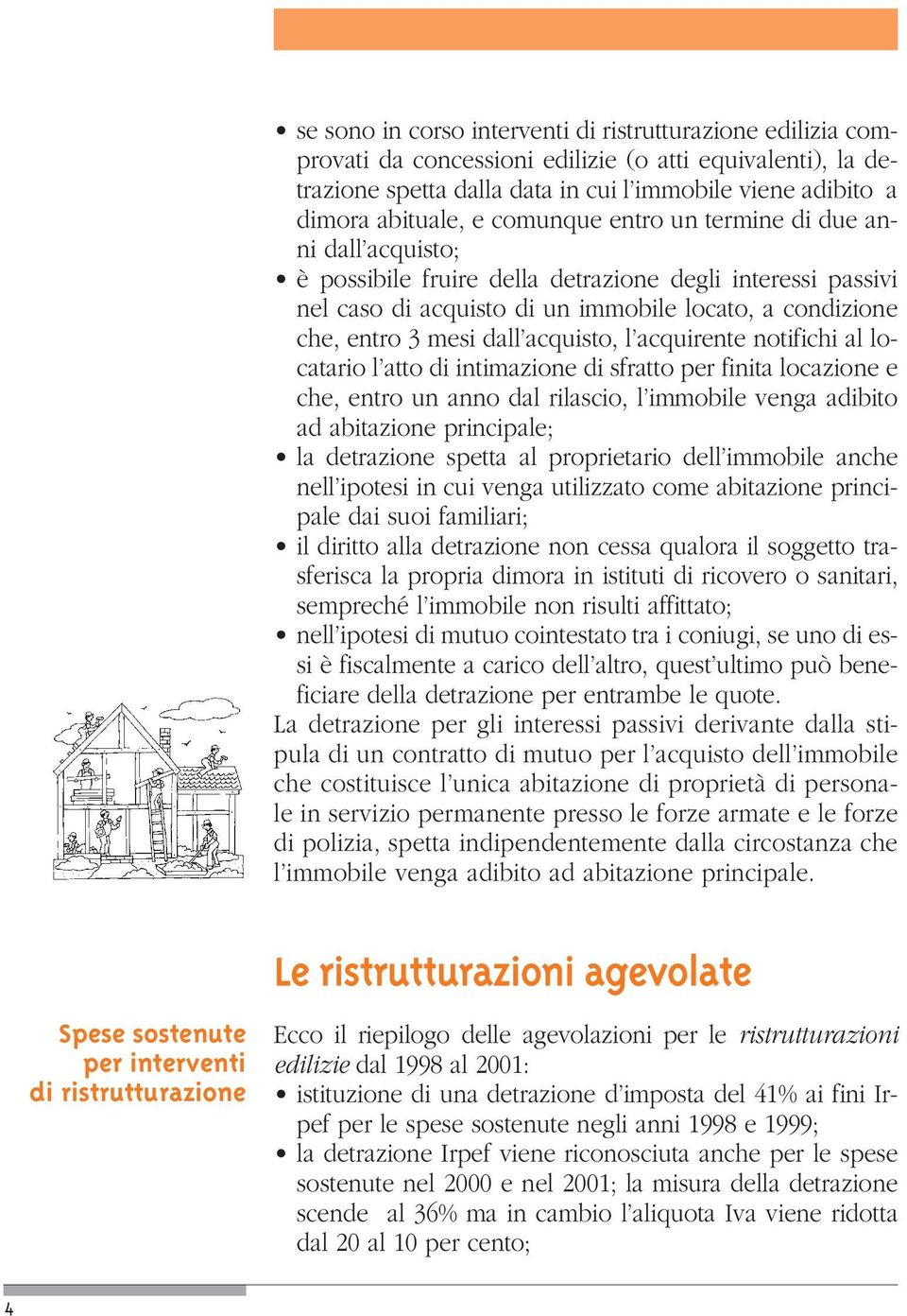 acquisto, l acquirente notifichi al locatario l atto di intimazione di sfratto per finita locazione e che, entro un anno dal rilascio, l immobile venga adibito ad abitazione principale; la detrazione