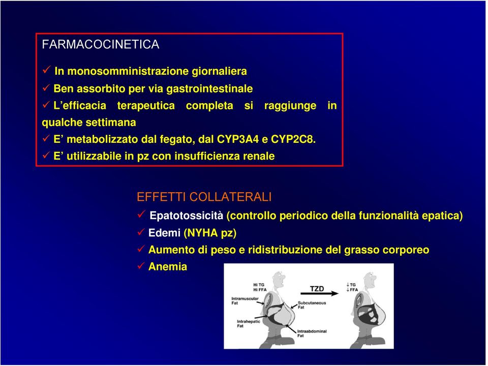 E utilizzabile in pz con insufficienza renale EFFETTI COLLATERALI Epatotossicità (controllo periodico