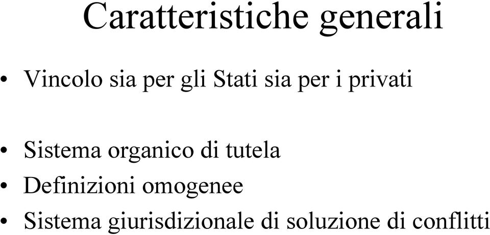 organico di tutela Definizioni omogenee