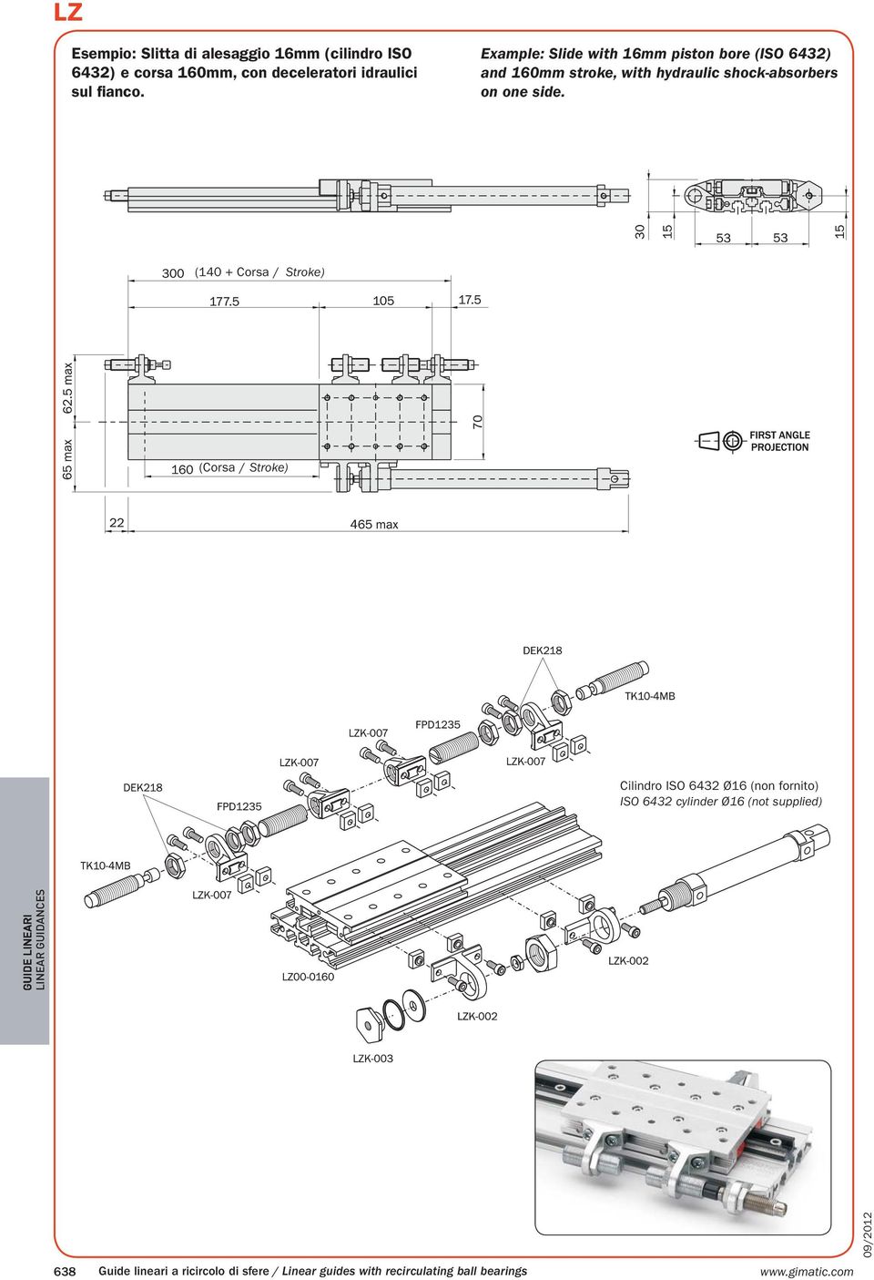 (140 + Corsa / Stroke) (Corsa / Stroke) Cilindro ISO 6432 Ø16 (non fornito) ISO 6432 cylinder Ø16 (not