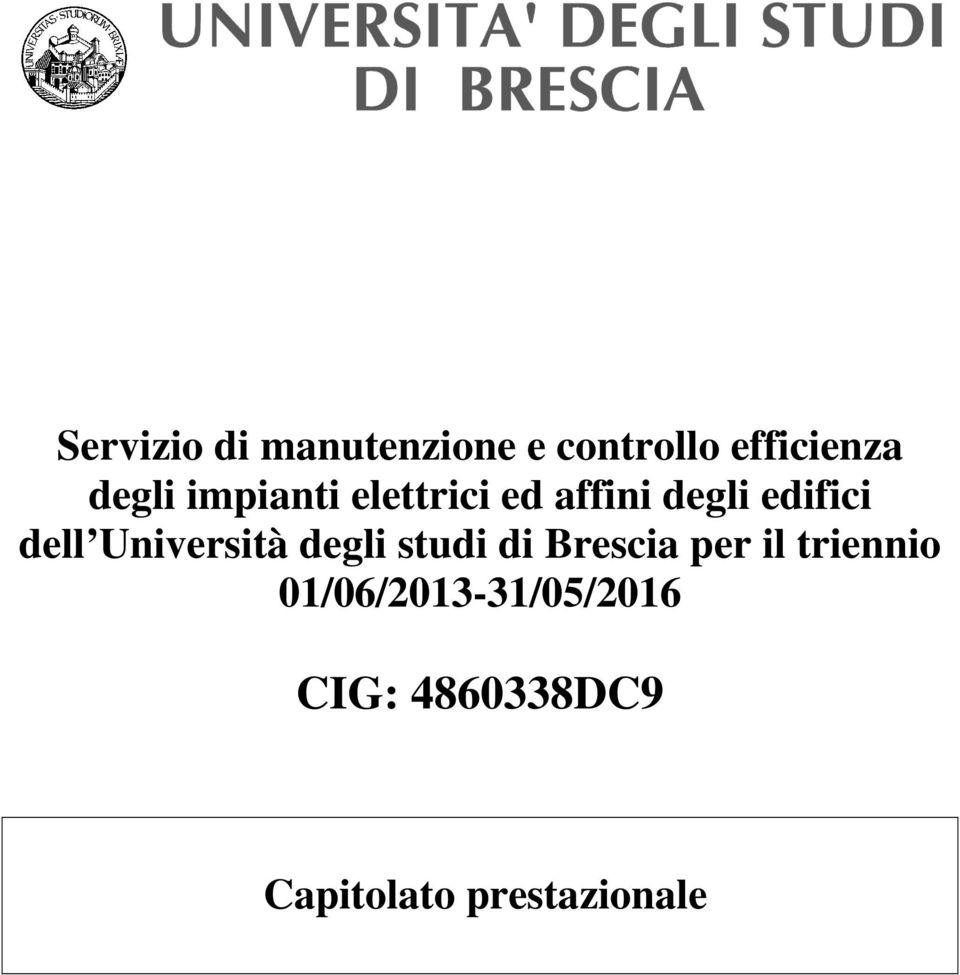 Università degli studi di Brescia per il triennio