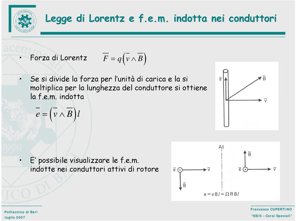 forza per l unità di carica e la si moltiplica per la lunghezza del