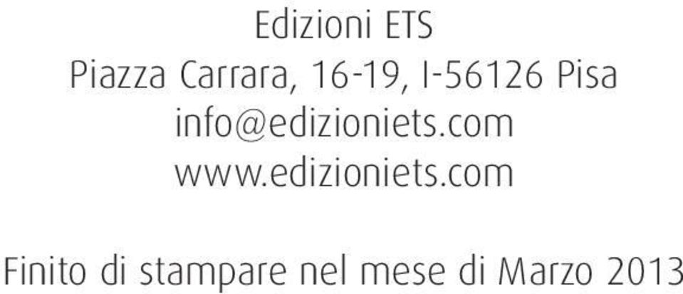 info@edizioniets.com www.