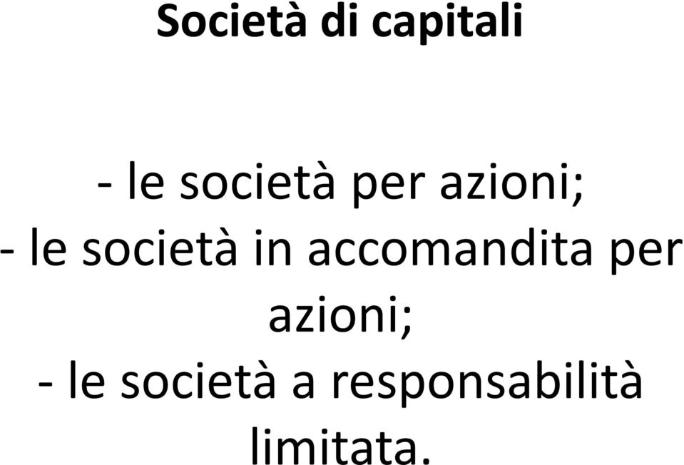 società in accomandita per