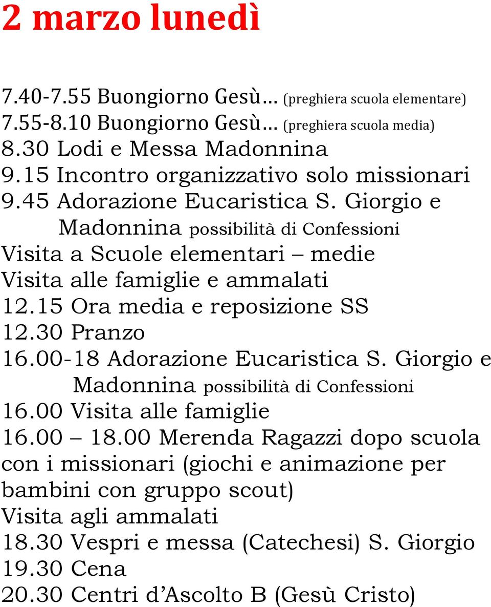 00 Merenda Ragazzi dopo scuola con i missionari (giochi e animazione per bambini con gruppo