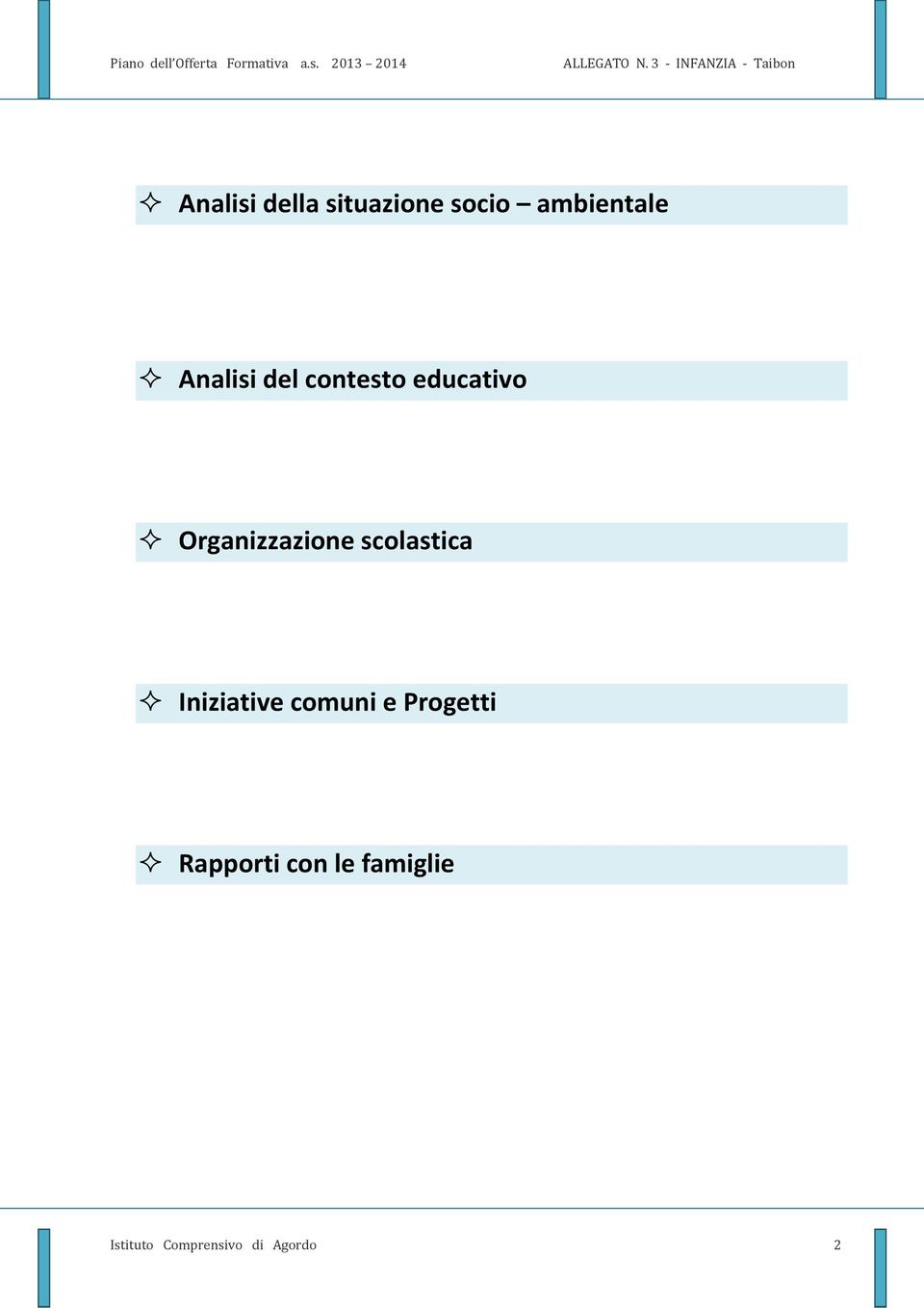 scolastica Iniziative comuni e Progetti