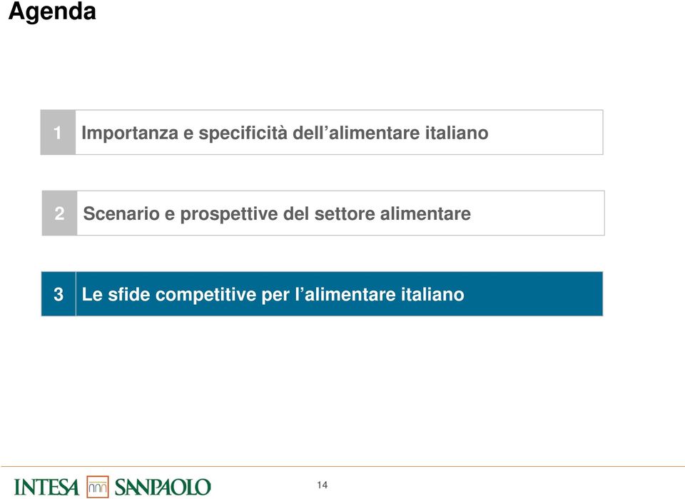 prospettive del settore alimentare 3 Le