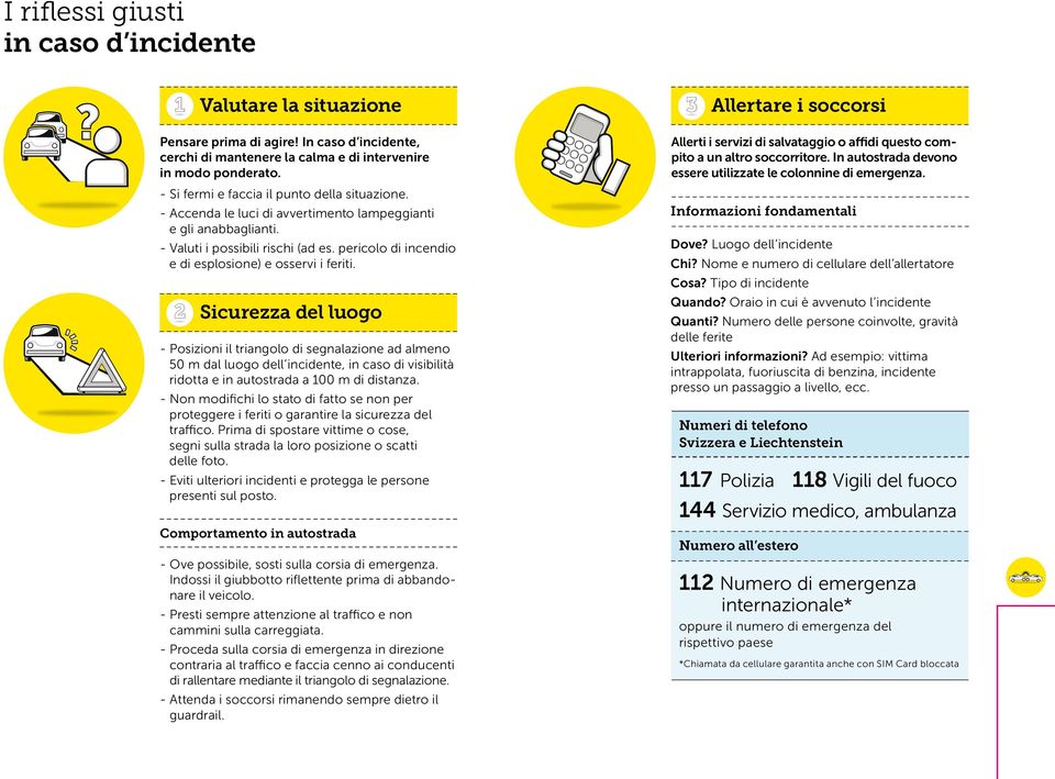 pericolo di incendio e di esplosione) e osservi i feriti.