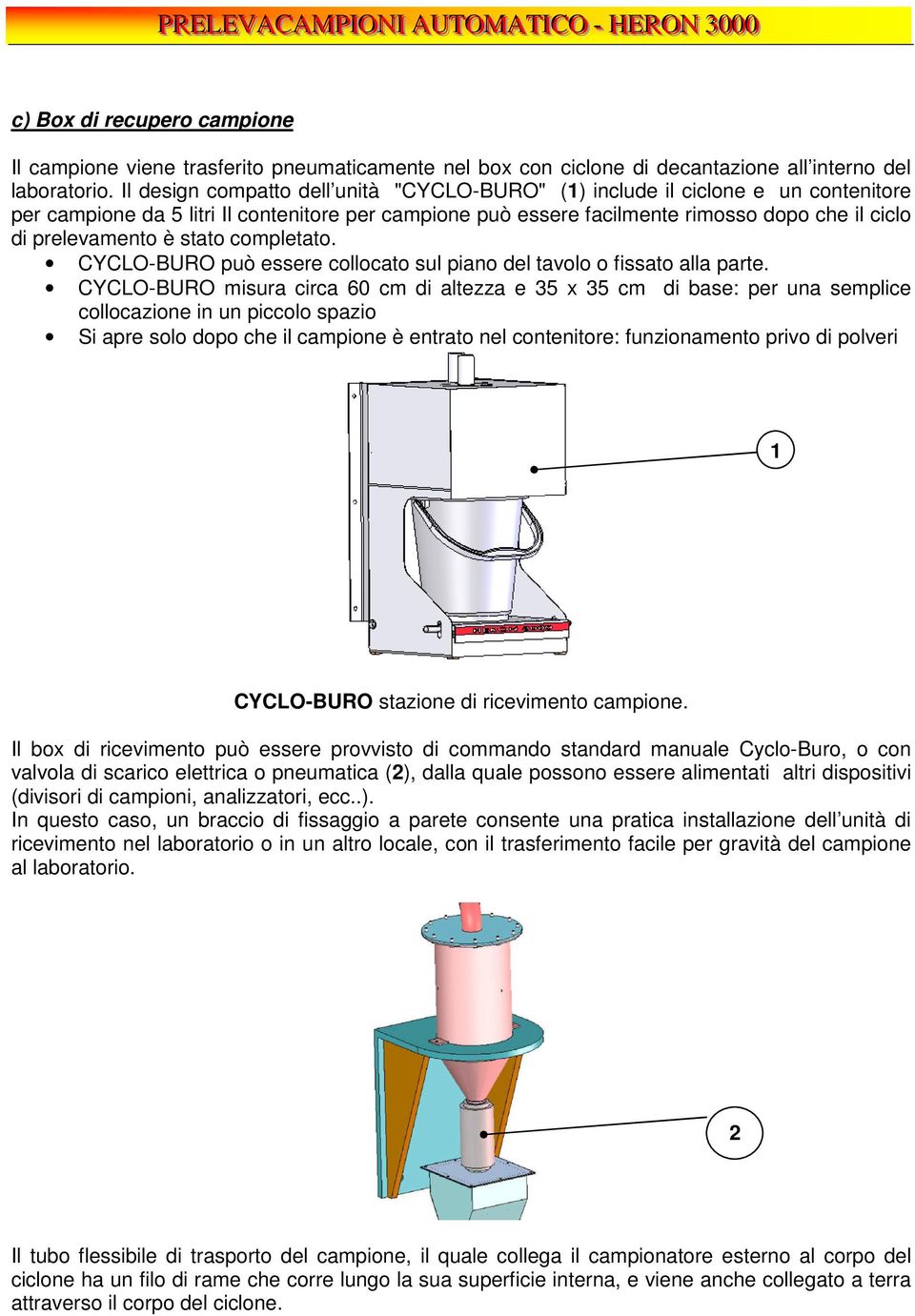 è stato completato. CYCLO-BURO può essere collocato sul piano del tavolo o fissato alla parte.