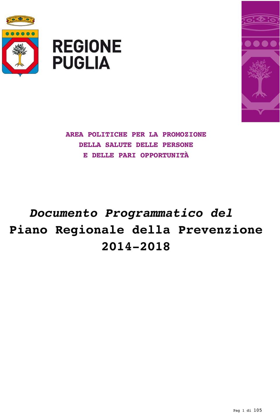 OPPORTUNITÀ Documento Programmatico del