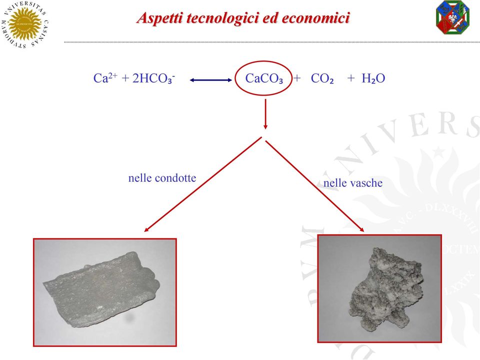 - CaCO₃ + CO₂ + H₂O