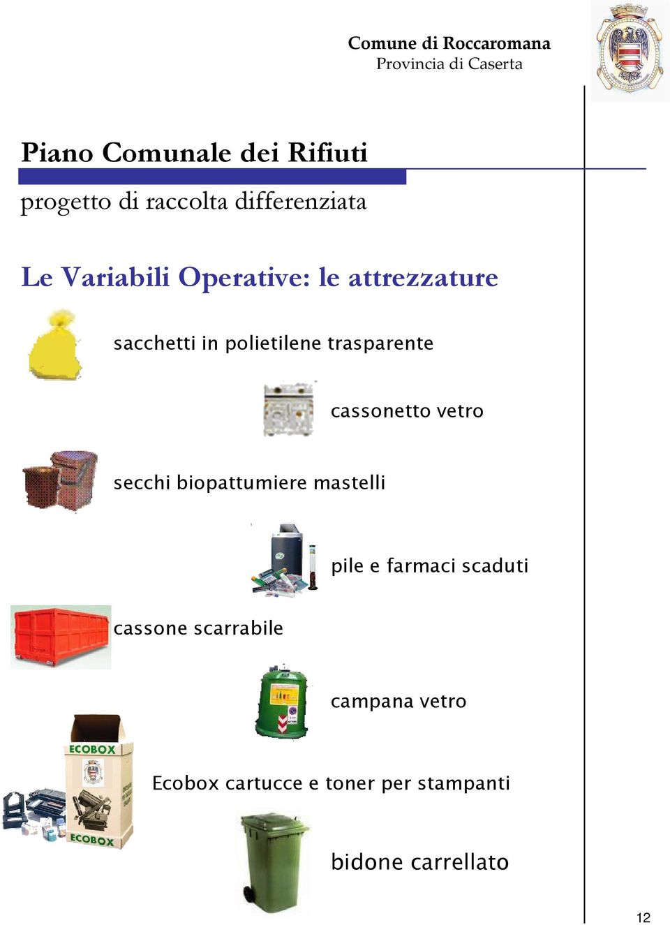 biopattumiere mastelli pile e farmaci scaduti cassone