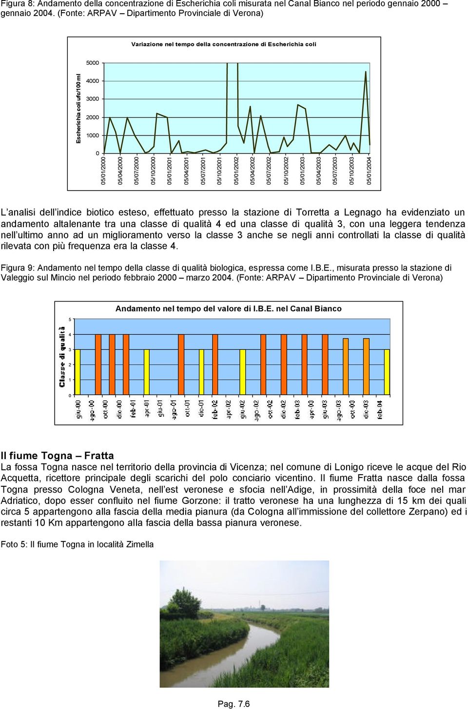 5/1/22 5/4/22 5/7/22 5/1/22 5/1/23 5/4/23 5/7/23 5/1/23 5/1/24 L analisi dell indice biotico esteso, effettuato presso la stazione di Torretta a Legnago ha evidenziato un andamento altalenante tra