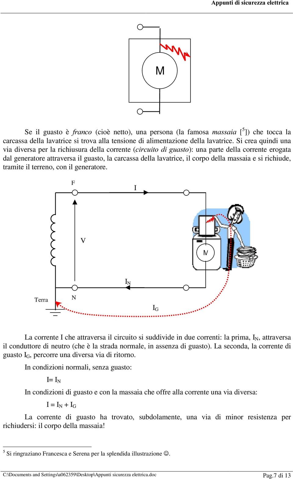 massaia e si richiude, tramite il terreno, con il generatore.