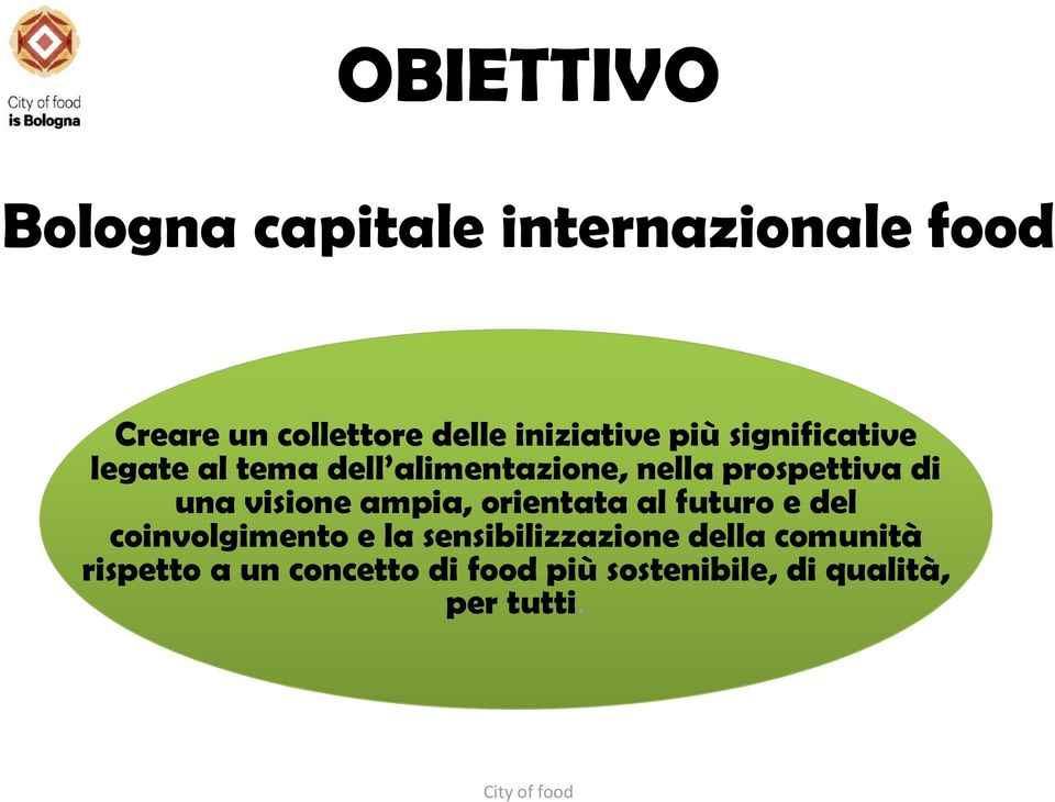 visione ampia, orientata al futuro e del coinvolgimento e la sensibilizzazione della