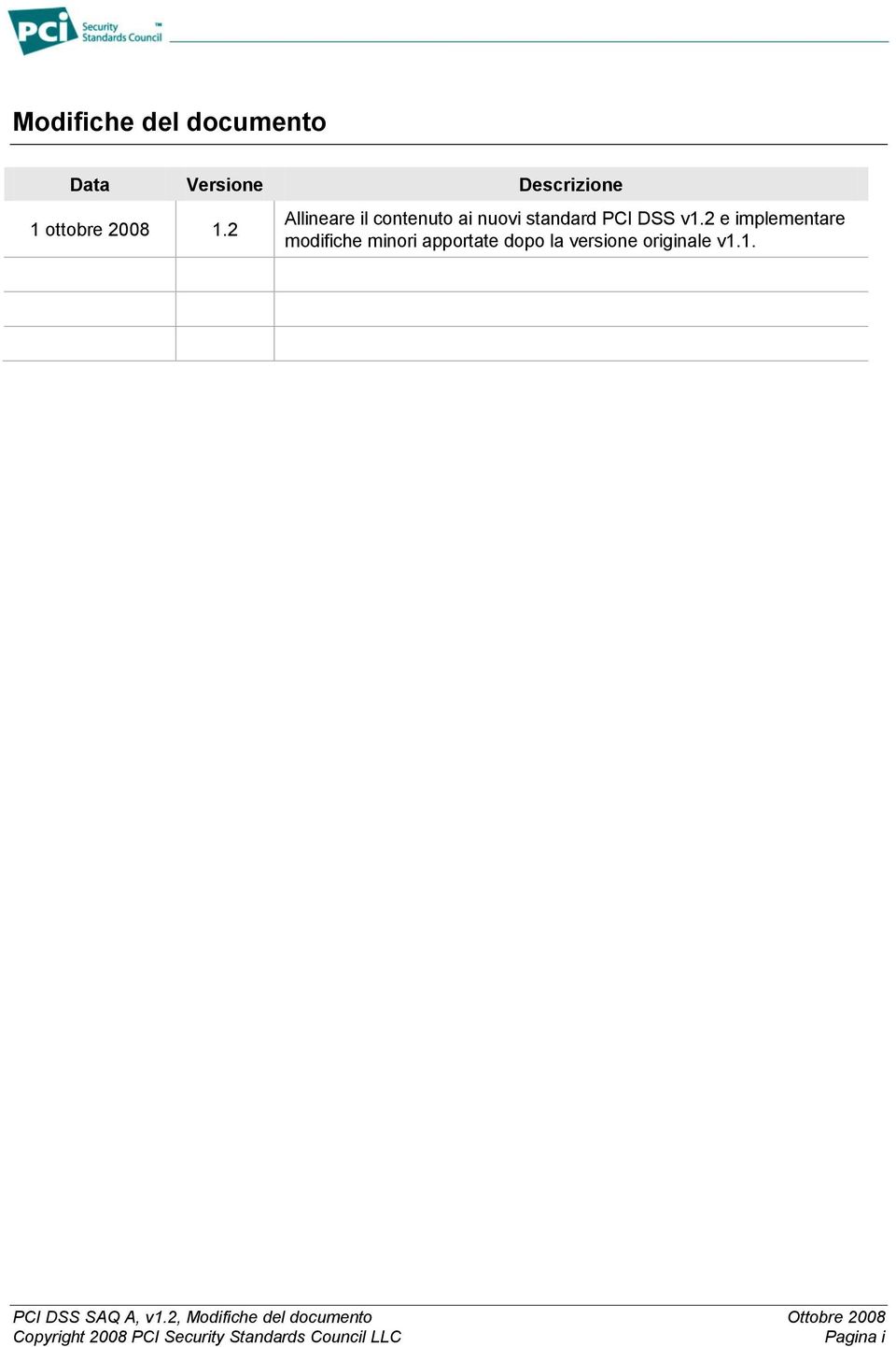 2 e implementare modifiche minori apportate dopo la versione originale v1.