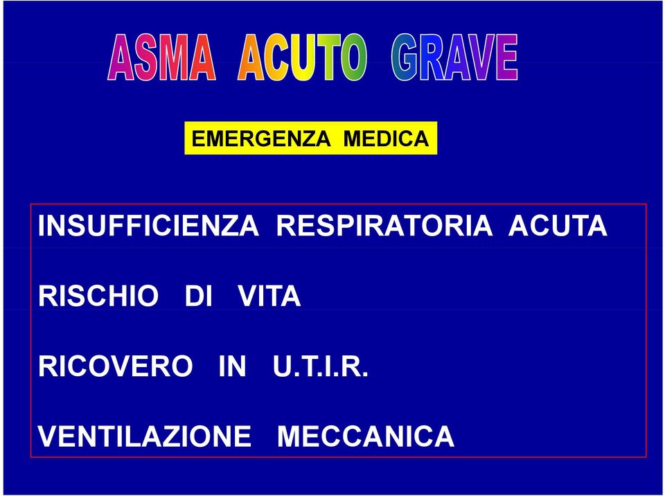 ACUTA RISCHIO DI VITA