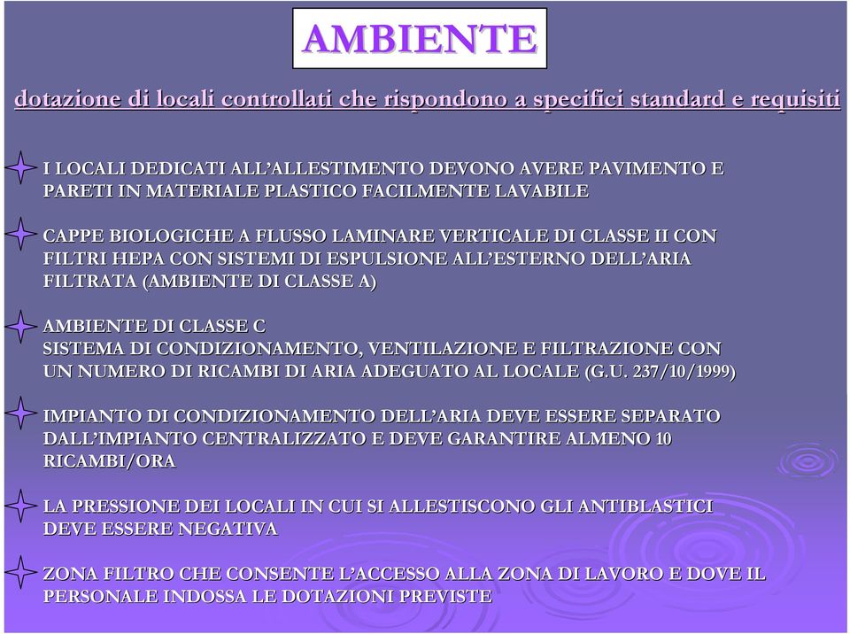 SISTEMA DI CONDIZIONAMENTO, VENTILAZIONE E FILTRAZIONE CON UN