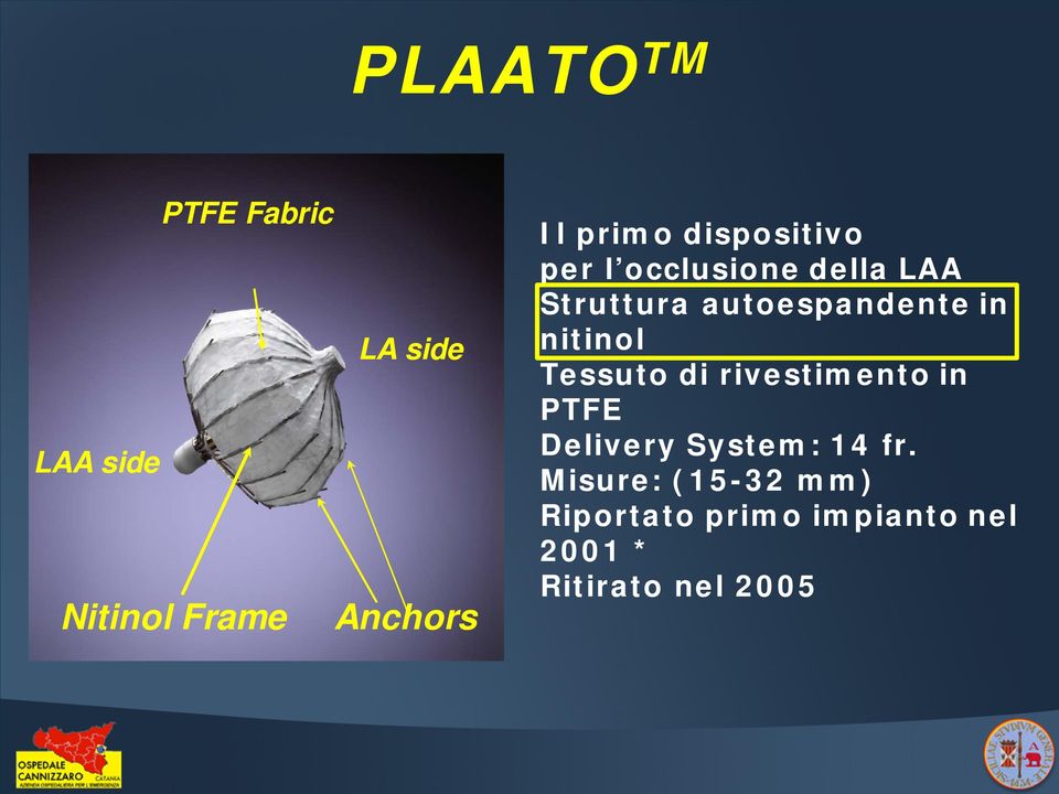 autoespandente in nitinol Tessuto di rivestimento in PTFE Delivery