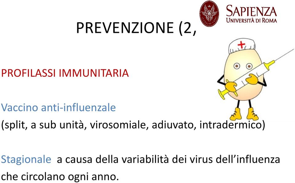 adiuvato, intradermico) Stagionale a causa della