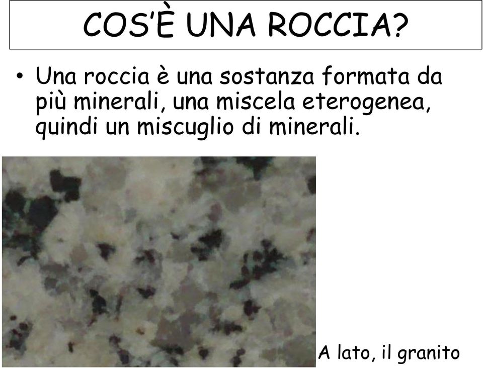 da più minerali, una miscela