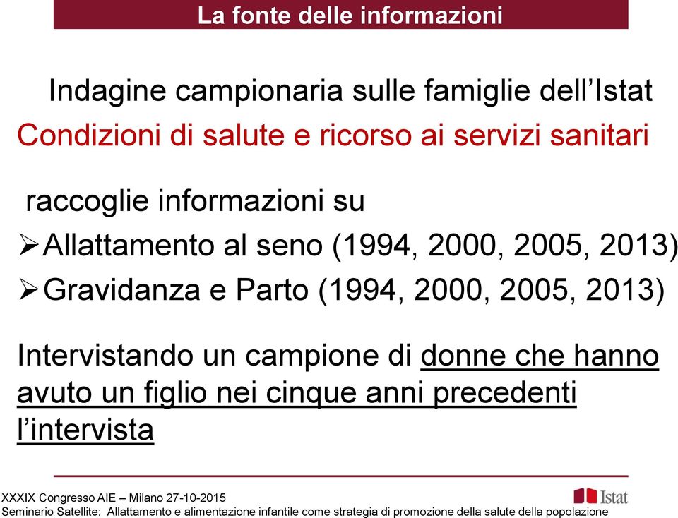 seno (1994, 2000, 2005, 2013) Gravidanza e Parto (1994, 2000, 2005, 2013)