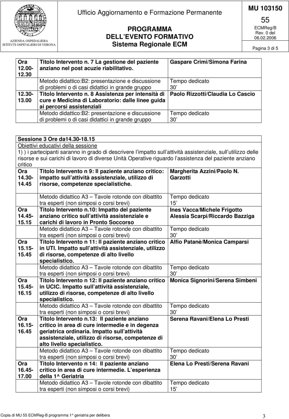 8 Assistenza per intensità di cure e Medicina di Laboratorio: dalle linee guida ai percorsi assistenziali Gaspare Crimi/Simona Farina Paolo Rizzotti/Claudia Lo Cascio Sessione 3 Ore da14.30-18.