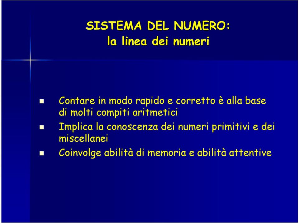 aritmetici Implica la conoscenza dei numeri primitivi e