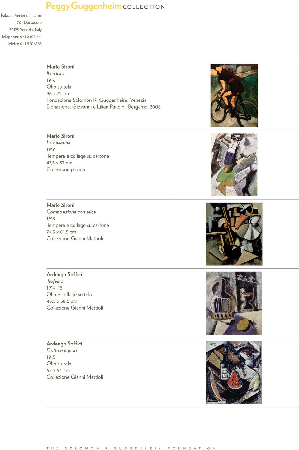 Tempera e collage su cartone 47,5 x 37 cm Mario Sironi Composizione con elica 1919 Tempera e collage