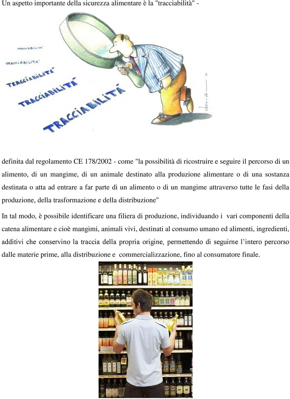 trasformazione e della distribuzione" In tal modo, è possibile identificare una filiera di produzione, individuando i vari componenti della catena alimentare e cioè mangimi, animali vivi, destinati