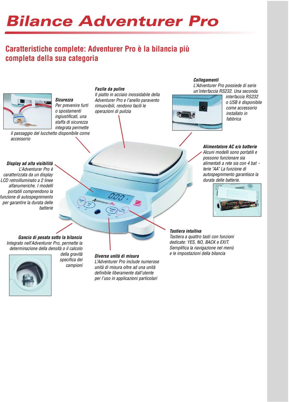 I modelli portatili comprendono la funzione di autospegnimento per garantire la durata delle batterie Facile da pulire Il piatto in acciaio inossidabile della Adventurer Pro e l anello paravento