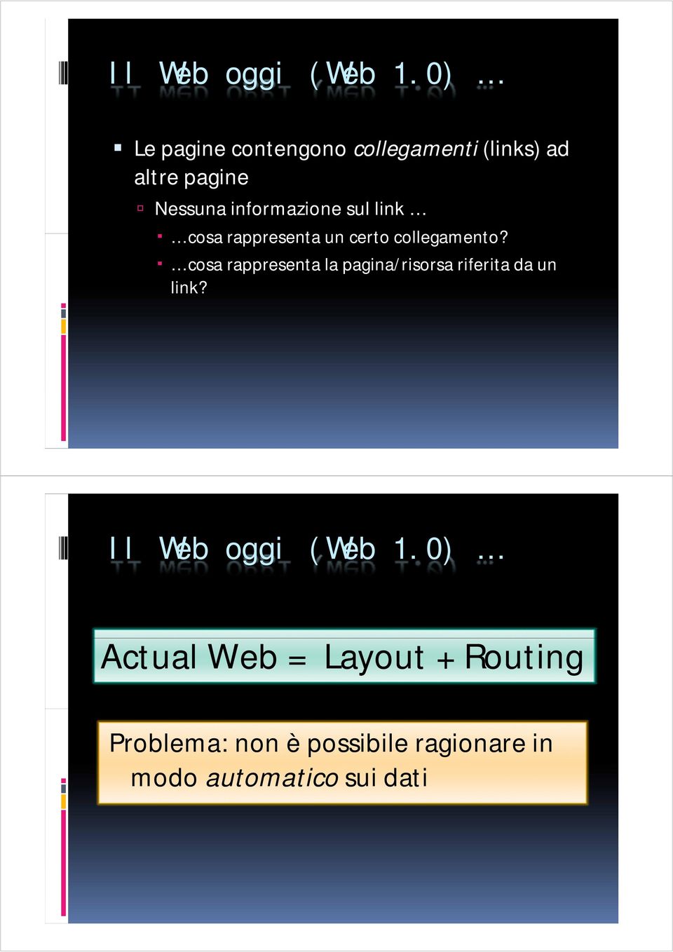 informazione sul link cosa rappresenta un certo collegamento?