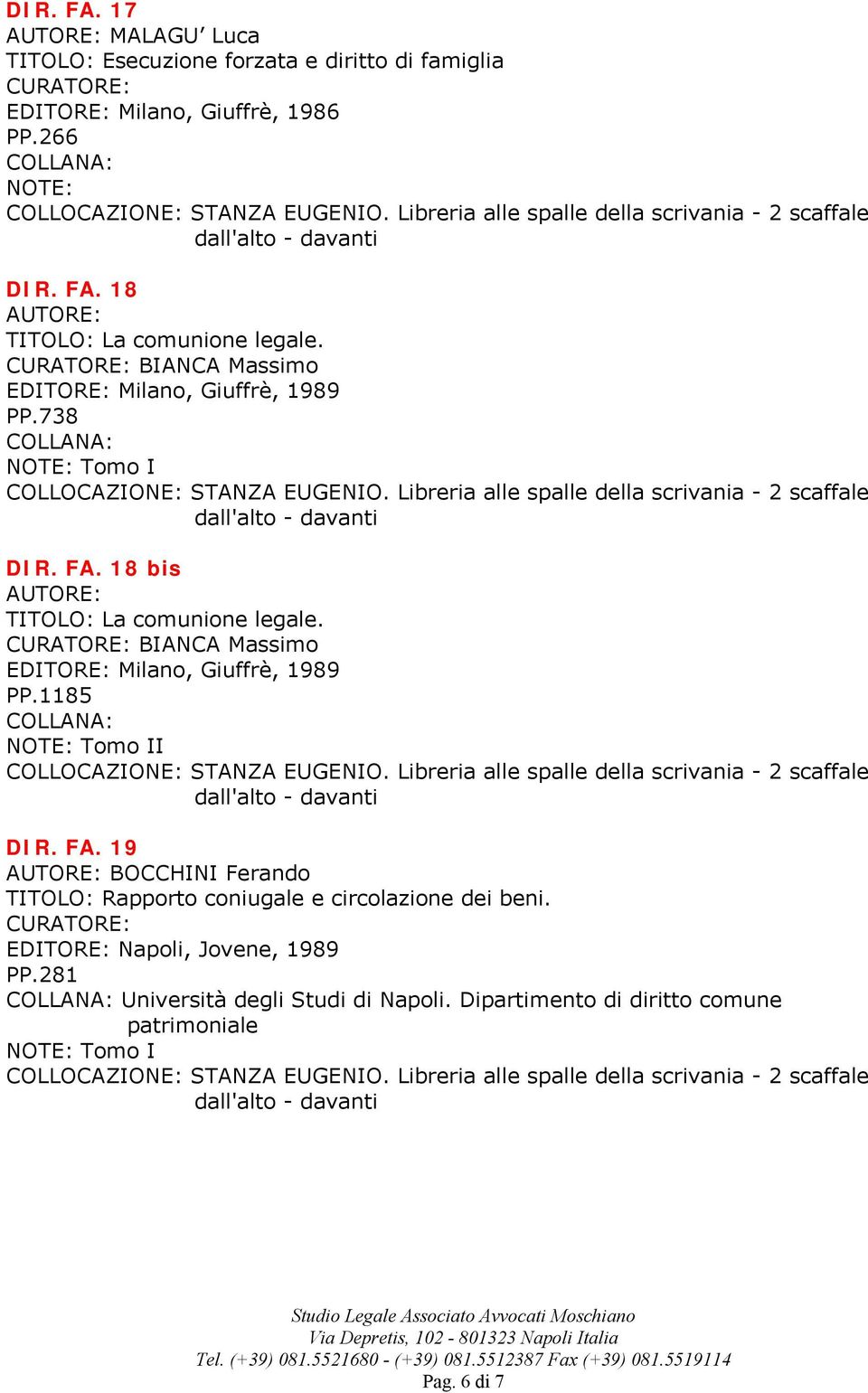 BIANCA Massimo EDITORE: Milano, Giuffrè, 1989 PP.1185 Tomo II DIR. FA.