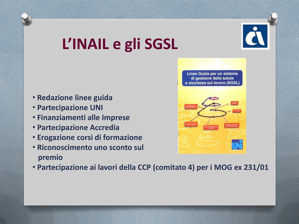 corsi di formazione Riconoscimento uno sconto sul premio