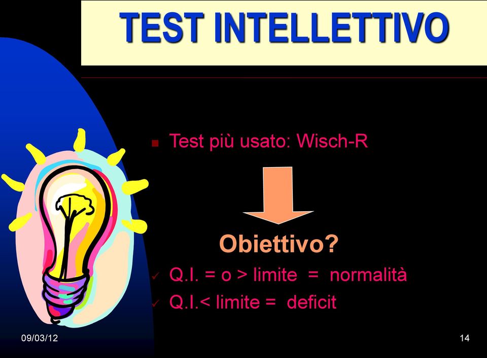 = o > limite = normalità Q.I.