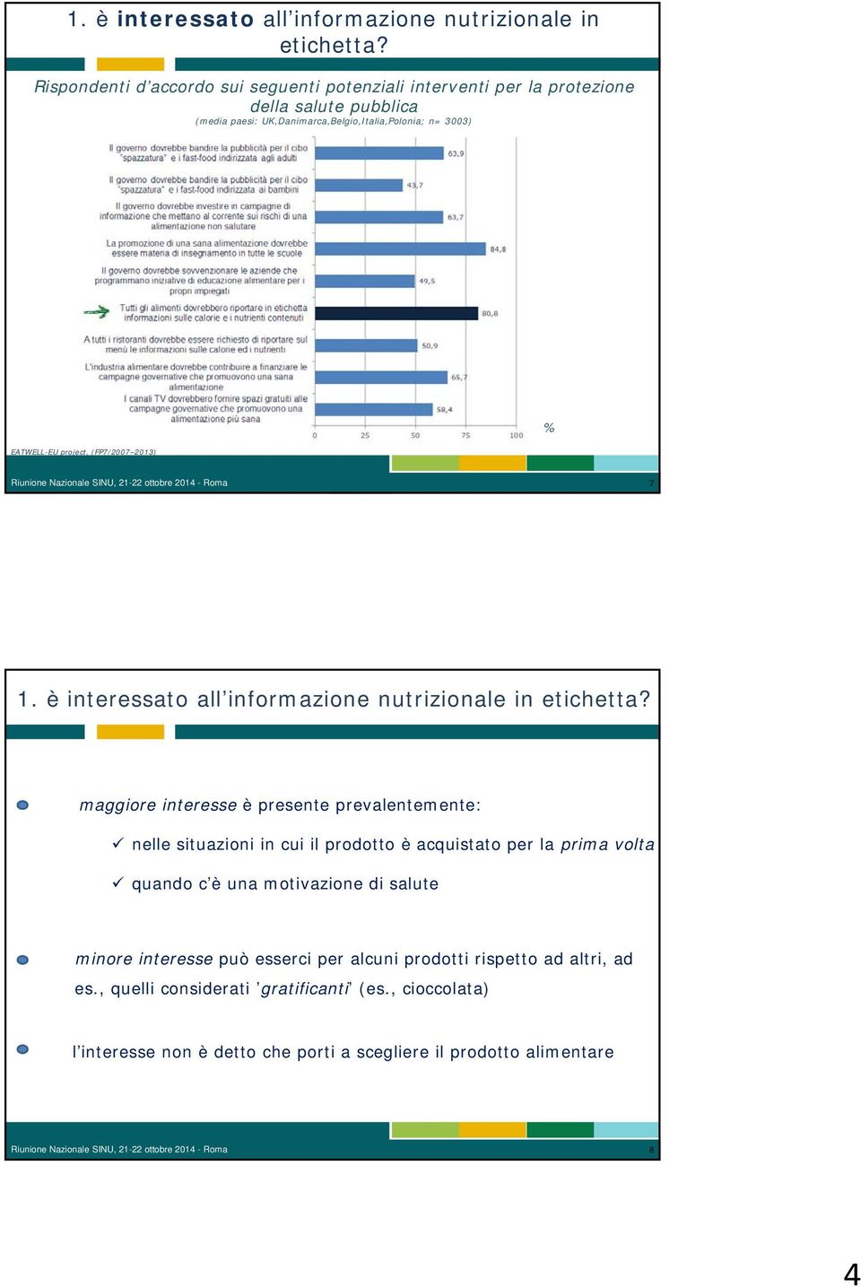 project, (FP7/2007 2013) 7  maggiore interesse è presente prevalentemente: nelle situazioni in cui il prodotto è acquistato per la prima volta quando c è una